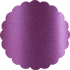Purple Silk Scallop Circle Card 2 1/2 Inch