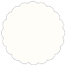 Crest Natural White Scallop Circle Card 3 Inch - 25/Pk