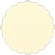 Eames Natural White (Textured) Scallop Circle Card 2 1/2 Inch - 25/Pk