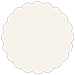 Beige Scallop Circle Card 3 Inch - 25/Pk