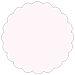 Light Pink Scallop Circle Card 3 Inch - 25/Pk