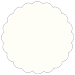 Textured Bianco Scallop Circle Card 3 Inch - 25/Pk