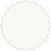 Eggshell White Scallop Circle Card 3 Inch