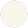 Textured Cream Scallop Circle Card 2 1/2 Inch - 25/Pk