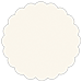 Textured Cream Scallop Circle Card 3 Inch