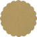 Natural Kraft Scallop Circle Card 2 1/2 Inch - 25/Pk