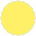 Factory Yellow Scallop Circle Card 3 Inch - 25/Pk