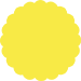 Lemon Drop Scallop Circle Card 3 Inch