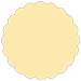 Peach Scallop Circle Card 3 Inch