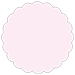 Pink Feather Scallop Circle Card 3 Inch - 25/Pk