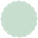 Tiffany Blue Scallop Circle Card 3 Inch - 25/Pk