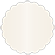 Pearlized Latte Scallop Circle Card 2 1/2 Inch - 25/Pk