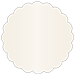 Pearlized Latte Scallop Circle Card 3 Inch - 25/Pk