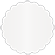Pearlized White Scallop Circle Card 2 1/2 Inch - 25/Pk