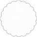 Metallic Snow Scallop Circle Card 3 Inch - 25/Pk