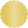 Gold Scallop Circle Card 2 1/2 Inch - 25/Pk