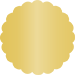 Gold Scallop Circle Card 3 Inch