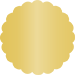 Gold Scallop Circle Card 3 Inch - 25/Pk