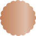 Copper Scallop Circle Card 3 Inch