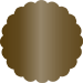 Bronze Scallop Circle Card 3 Inch