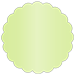 Sour Apple Scallop Circle Card 3 Inch - 25/Pk