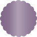 Metallic Purple Scallop Circle Card 3 Inch - 25/Pk