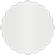 Silver Scallop Circle Card 2 1/2 Inch - 25/Pk