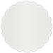 Silver Scallop Circle Card 3 Inch - 25/Pk