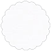 Linen Solar White Scallop Circle Card 3 Inch
