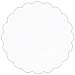 Linen Solar White Scallop Circle Card 3 Inch - 25/Pk