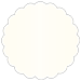 Natural White Pearl Scallop Circle Card 3 Inch