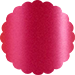 Pink Silk Scallop Circle Card 3 Inch