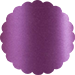Purple Silk Scallop Circle Card 3 Inch