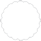 Crest Solar White Scallop Circle Card 3 1/2 Inch - 25/Pk