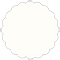 Crest Natural White Scallop Circle Card 3 1/2 Inch - 25/Pk