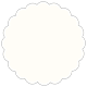 Crest Natural White Scallop Circle Card 3 1/2 Inch - 25/Pk