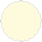 Crest Baronial Ivory Scallop Circle Card 3 1/2 Inch - 25/Pk