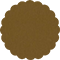 Eames Umber (Textured) Scallop Circle Card 3 1/2 Inch - 25/Pk