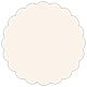Old Lace Scallop Circle Card 3 1/2 Inch