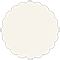 Beige Scallop Circle Card 3 1/2 Inch - 25/Pk
