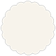 Beige Scallop Circle Card 3 1/2 Inch - 25/Pk