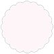 Light Pink Scallop Circle Card 3 1/2 Inch