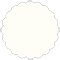Textured Bianco Scallop Circle Card 3 1/2 Inch - 25/Pk