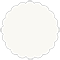 Egg Shell Scallop Circle Card 3 1/2 Inch - 25/Pk