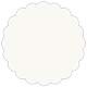 Eggshell White Scallop Circle Card 3 1/2 Inch