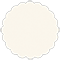 Textured Cream Scallop Circle Card 3 1/2 Inch - 25/Pk