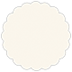 Textured Cream Scallop Circle Card 3 1/2 Inch