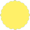 Factory Yellow Scallop Circle Card 3 1/2 Inch - 25/Pk