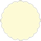 Sugared Lemon Scallop Circle Card 3 1/2 Inch - 25/Pk