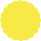 Lemon Drop Scallop Circle Card 3 1/2 Inch - 25/Pk